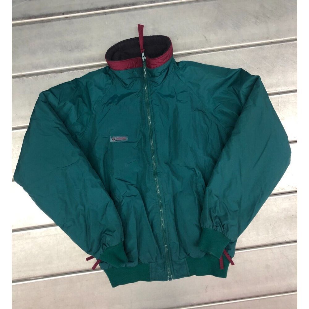 Vintage Columbia Jacket Mens Medium Teal Lined Radial‎ Sleeve Snow Ski Outdoor